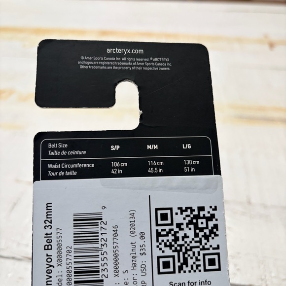 Arc’teryx Conveyor Belt 32 mm NWT size Small in Nutmeg Heavy Duty Webbing Belt - Picture 5 of 7